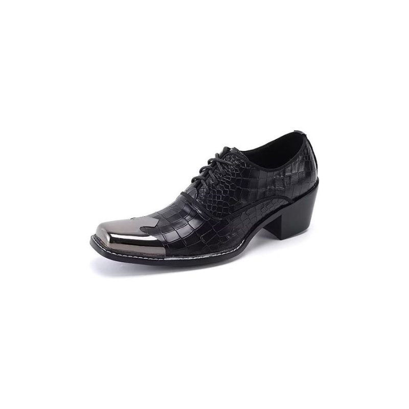 Sapatos Formais Masculinos Couro Genuíno Oxford - Preto