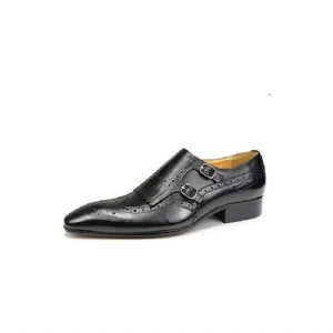 Sapatos Formais Masculinos Couro Luxo Metal Elegante Brogue Casamento