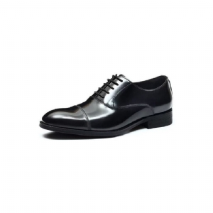 Sapatos Formais Masculinos Couro Luxuoso Com Bico Redondo Oxford