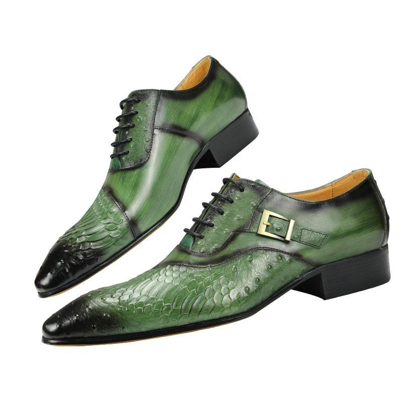 Sapatos Formais Masculinos Couro Luxuoso Oxford