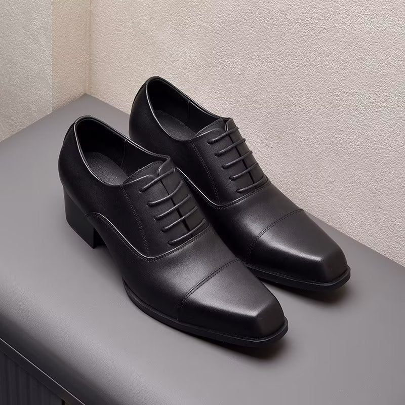 Sapatos Formais Masculinos Couro Oxford - Preto