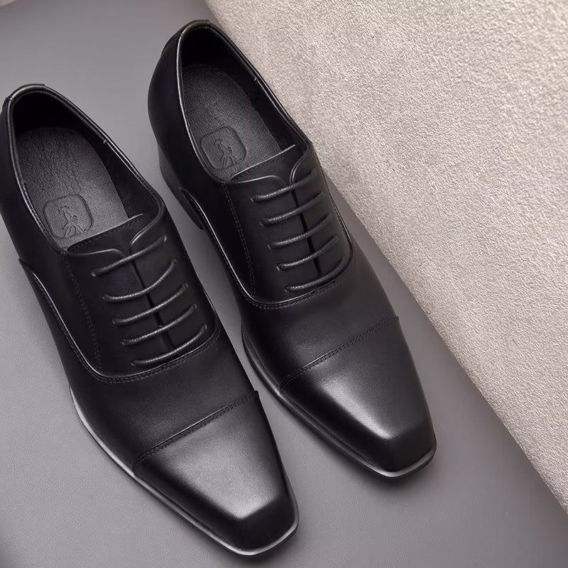 Sapatos Formais Masculinos Couro Oxford - Preto