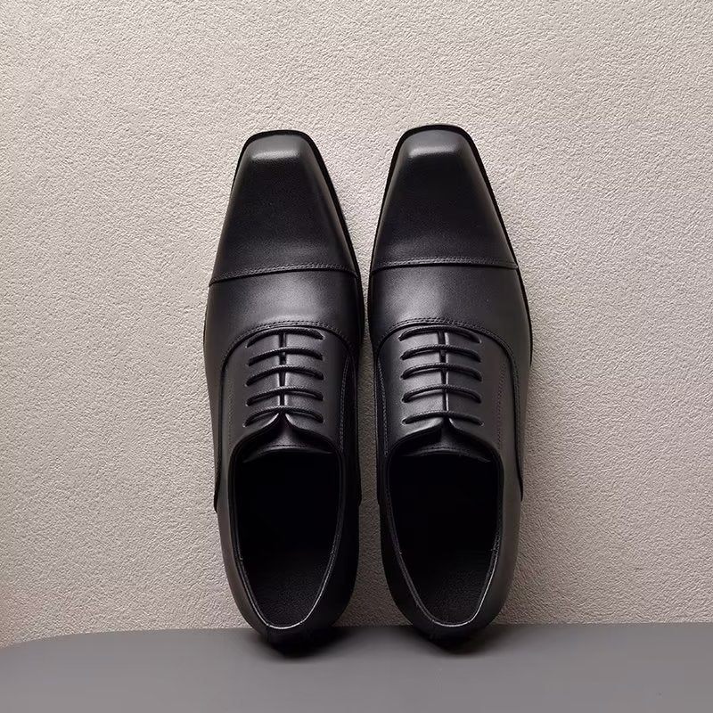 Sapatos Formais Masculinos Couro Oxford - Preto