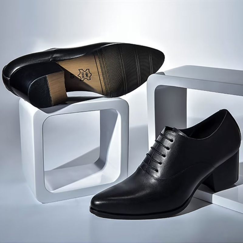 Sapatos Formais Masculinos Couro Oxford - Preto