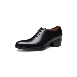 Sapatos Formais Masculinos Couro Refinado Com Bico Fino Oxford