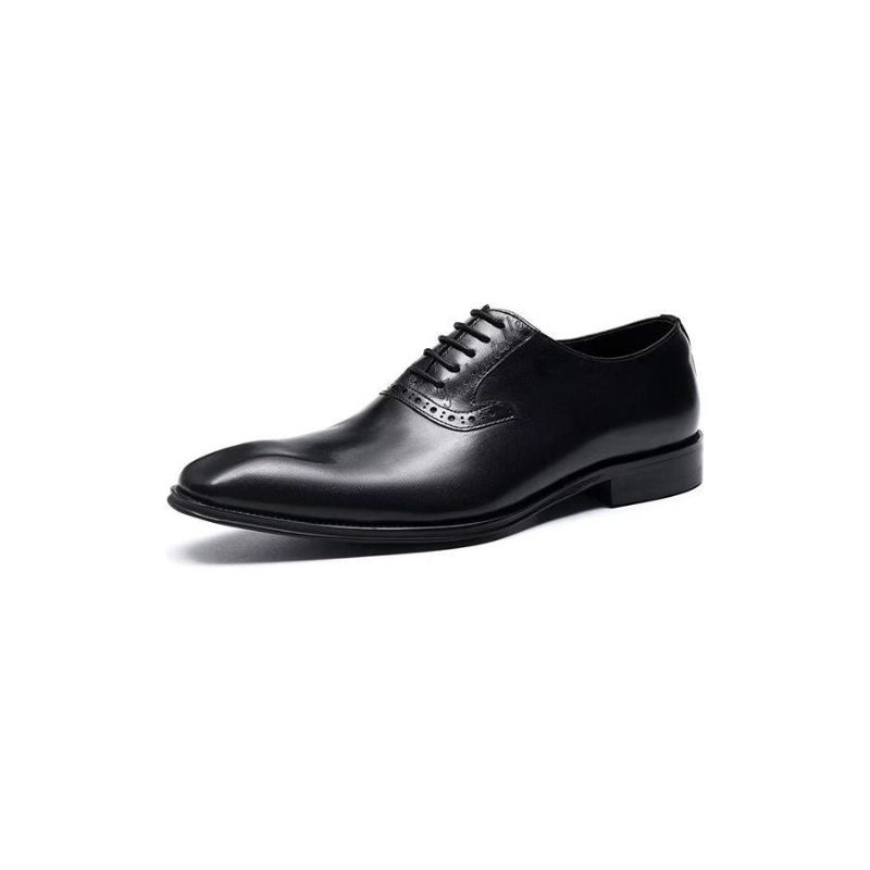 Sapatos Formais Masculinos Couro Refinado Com Cordões Oxford