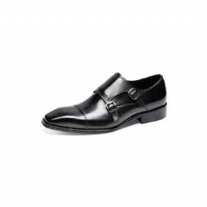 Sapatos Formais Masculinos Couro Refinado Slip-on Monkstraps