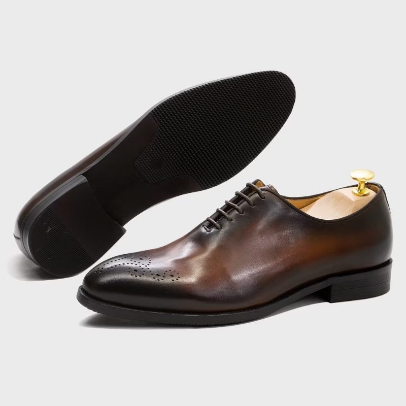 Sapatos Formais Masculinos Couro Requintado - Café