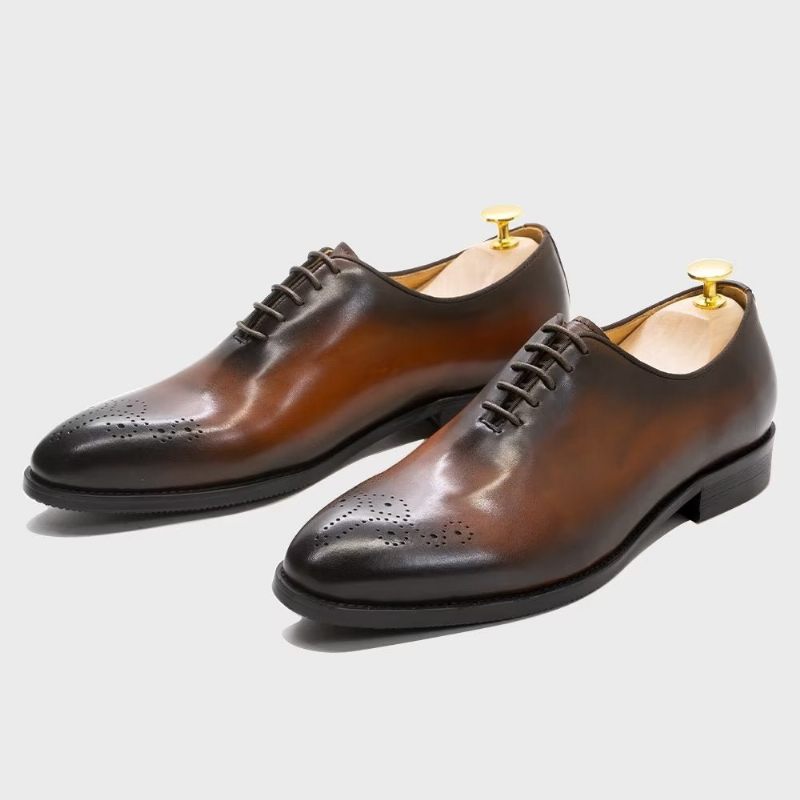 Sapatos Formais Masculinos Couro Requintado - Café