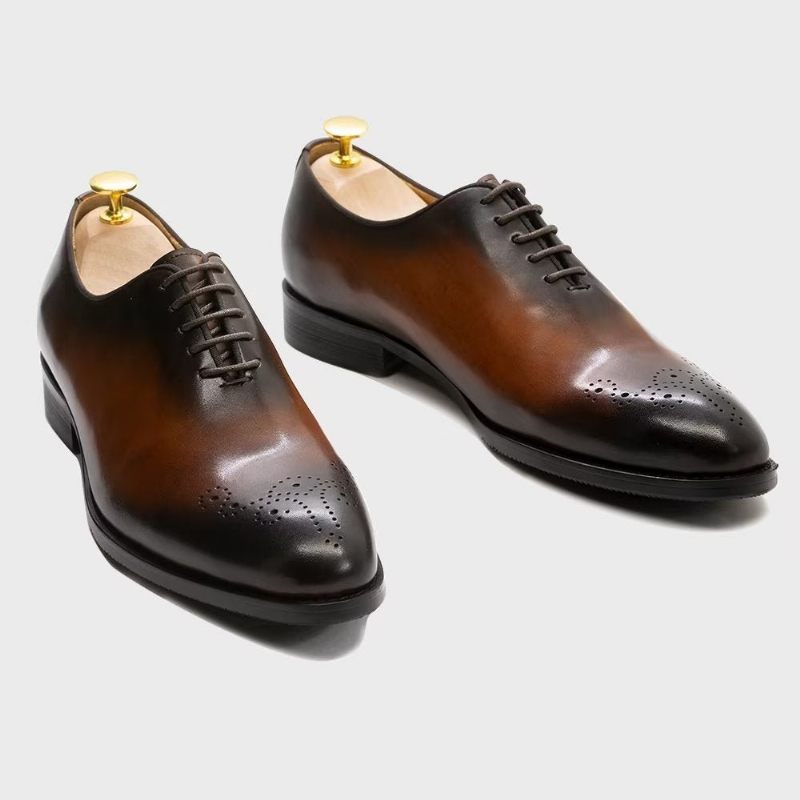 Sapatos Formais Masculinos Couro Requintado - Café