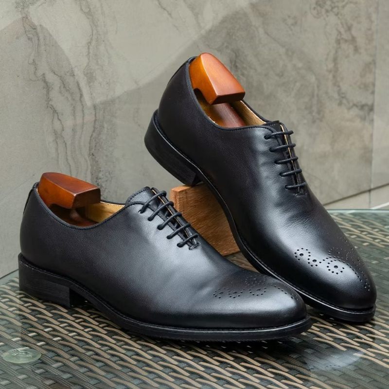 Sapatos Formais Masculinos Couro Requintado - Preto