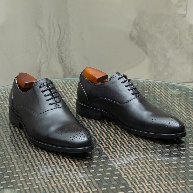 Sapatos Formais Masculinos Couro Requintado - Preto