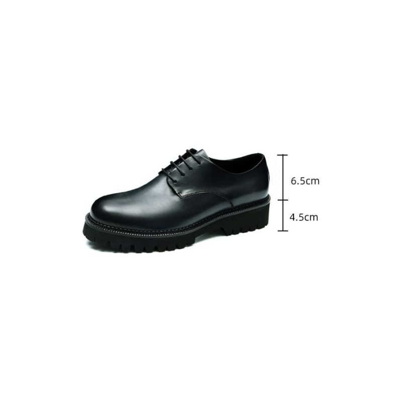 Sapatos Formais Masculinos Couro Vaca Com Cadarço Brogues - Preto