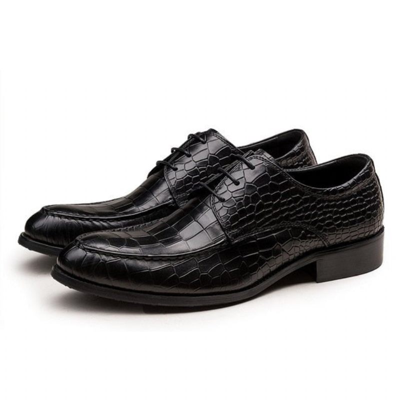 Sapatos Formais Masculinos Couro Vaca Derby - Preto