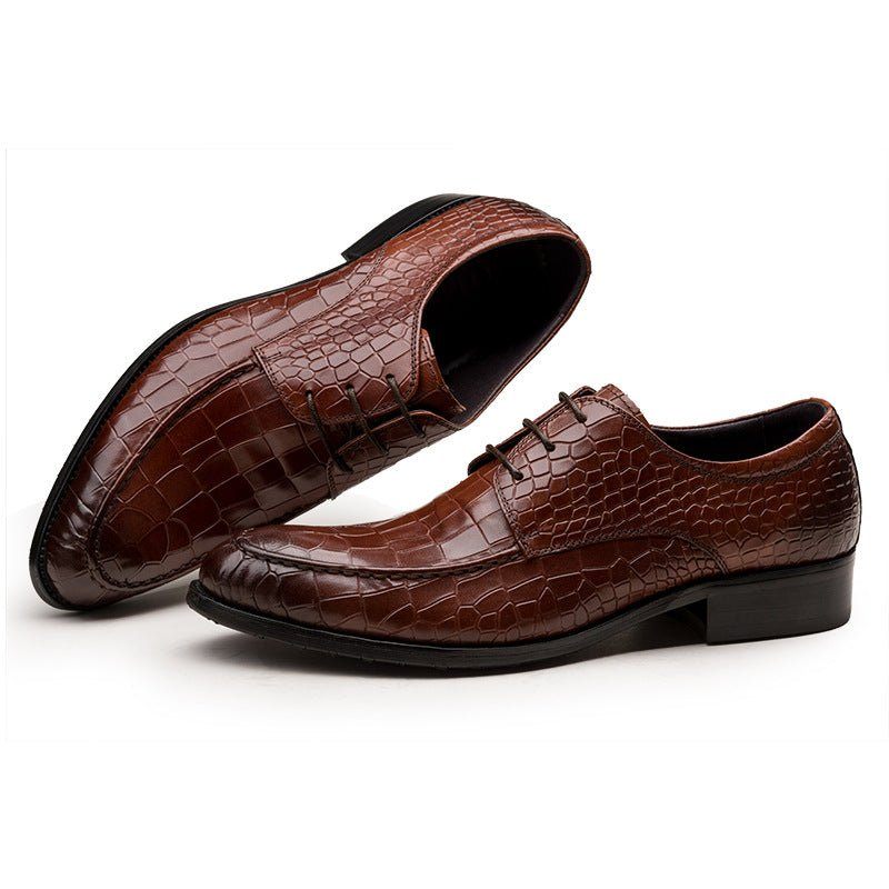 Sapatos Formais Masculinos Couro Vaca Derby - Café