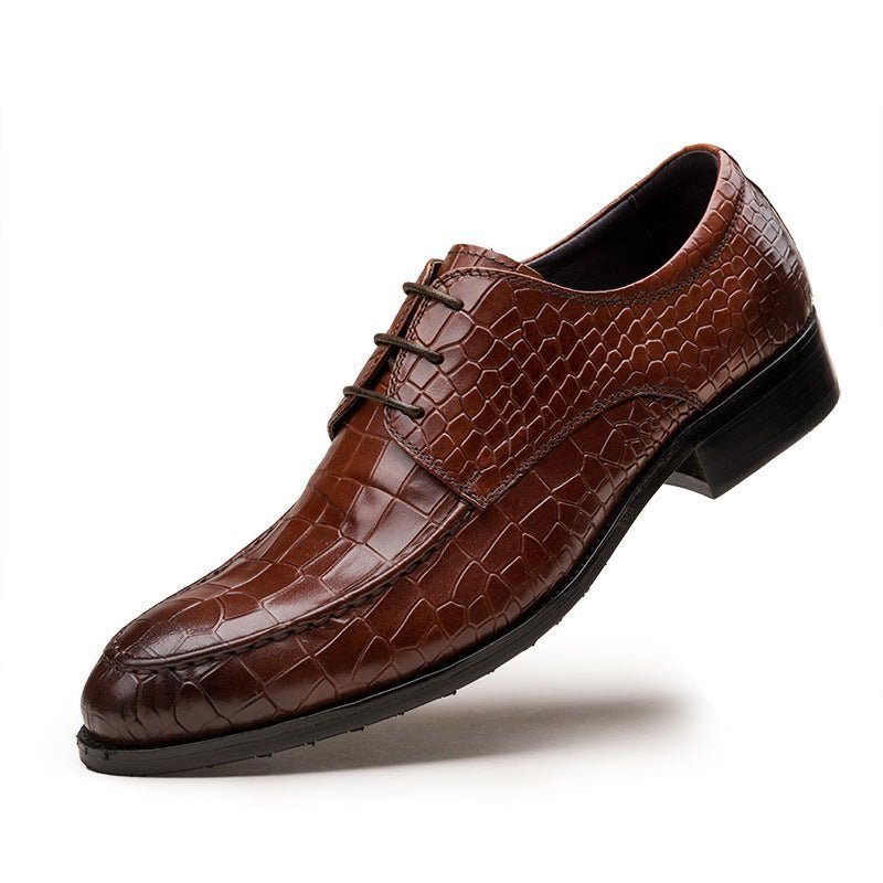 Sapatos Formais Masculinos Couro Vaca Derby - Café