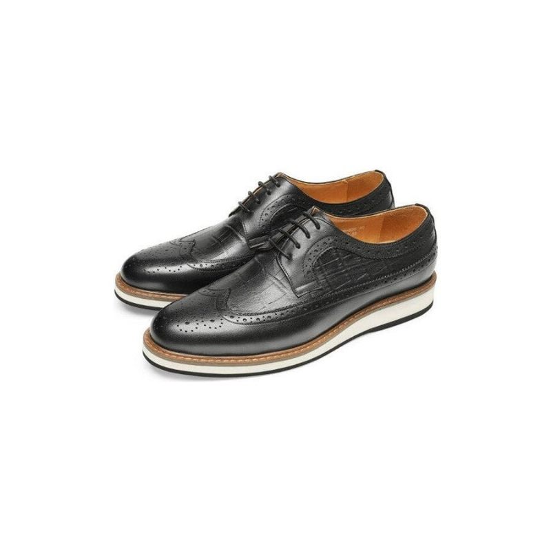 Sapatos Formais Masculinos Couro Vaca Designer Brogue Casuais