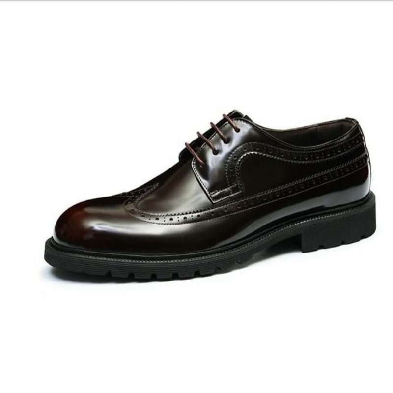 Sapatos Formais Masculinos Couro Vaca Oxford Brilhantes