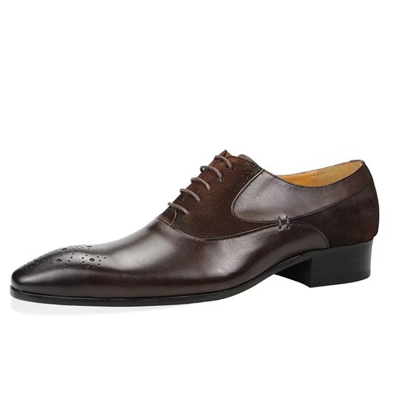 Sapatos Formais Masculinos Deluxe Nupcial Oxford Modishopulence Brogue - Café