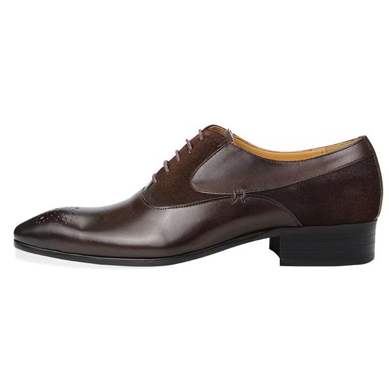 Sapatos Formais Masculinos Deluxe Nupcial Oxford Modishopulence Brogue - Café