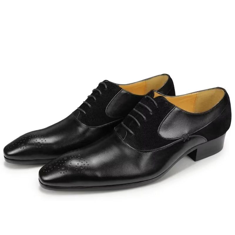 Sapatos Formais Masculinos Deluxe Nupcial Oxford Modishopulence Brogue - Preto