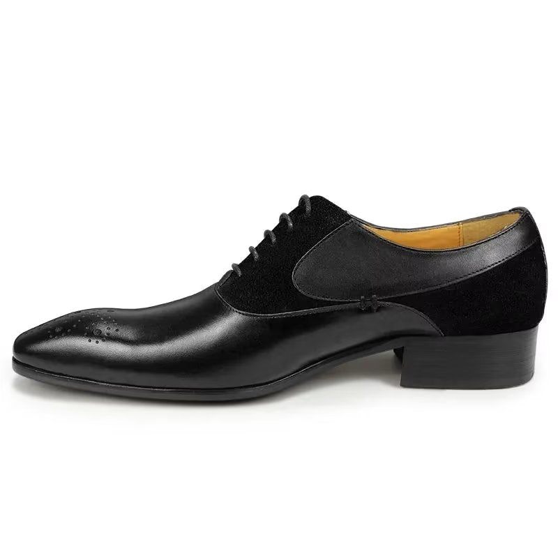 Sapatos Formais Masculinos Deluxe Nupcial Oxford Modishopulence Brogue - Preto