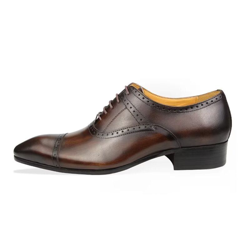 Sapatos Formais Masculinos Deluxe Oxford Lavishnuptial Brogues - Café