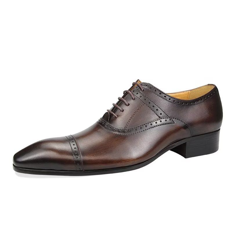 Sapatos Formais Masculinos Deluxe Oxford Lavishnuptial Brogues - Café