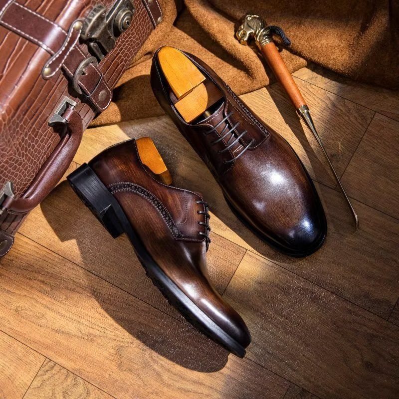 Sapatos Formais Masculinos Derby Chiques - Café