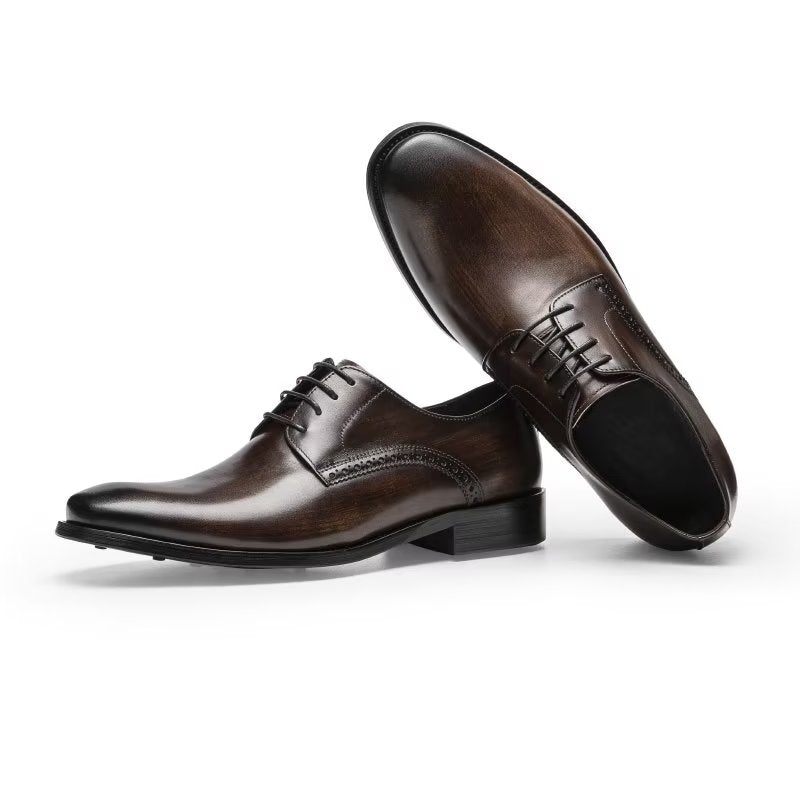 Sapatos Formais Masculinos Derby Chiques - Café