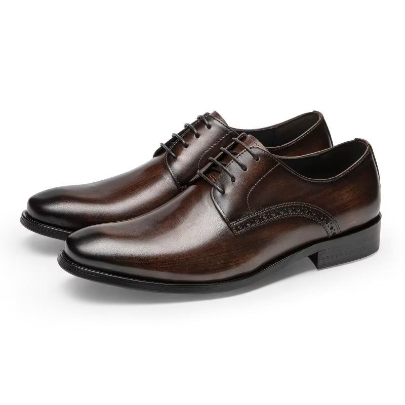 Sapatos Formais Masculinos Derby Chiques - Café