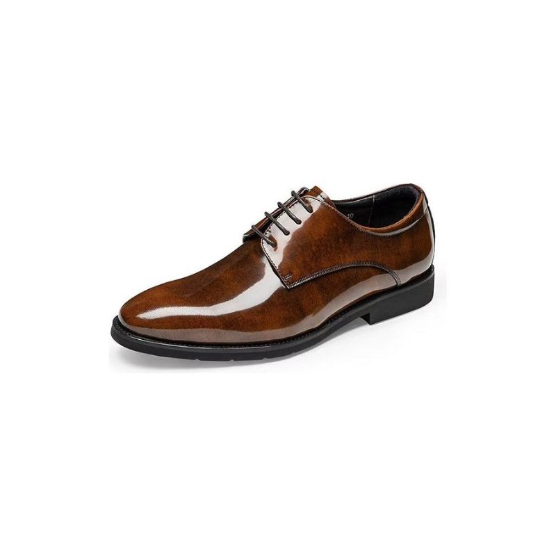 Sapatos Formais Masculinos Derby Couro Refinado - Café