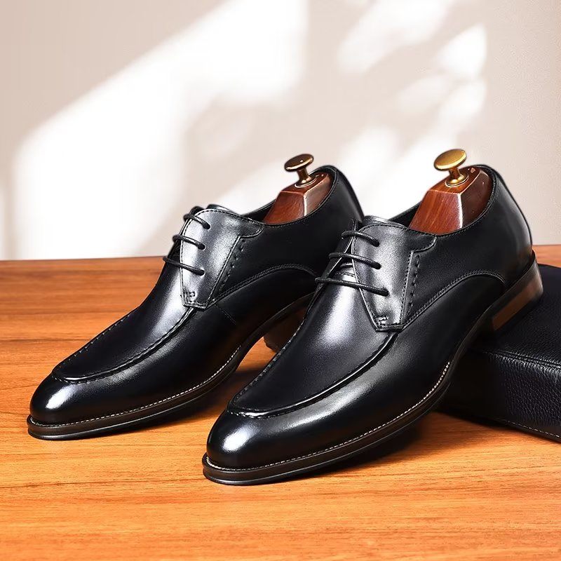 Sapatos Formais Masculinos Derby Elegantes - Preto