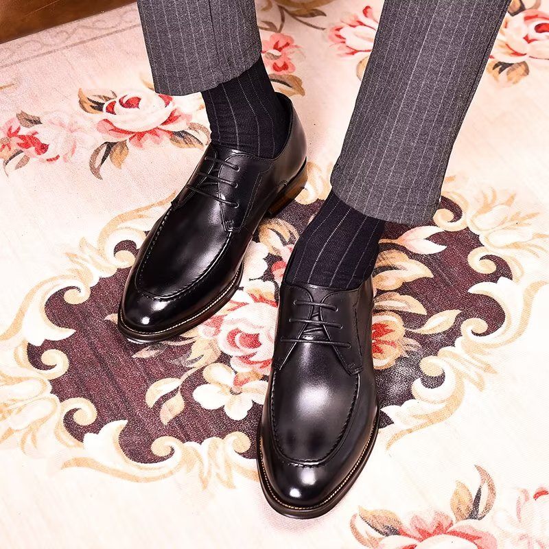 Sapatos Formais Masculinos Derby Elegantes - Preto