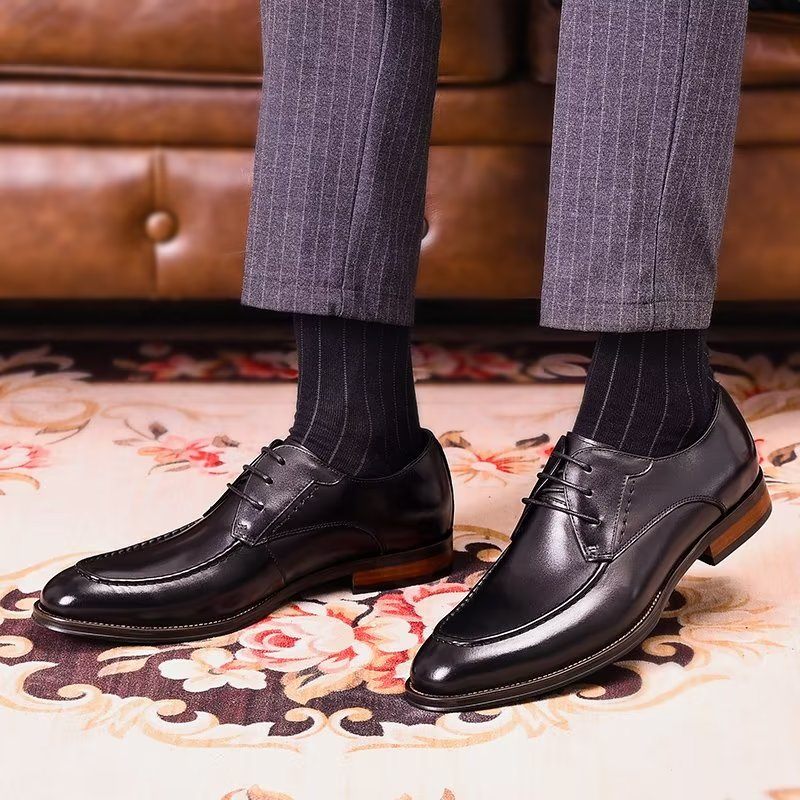 Sapatos Formais Masculinos Derby Elegantes - Preto