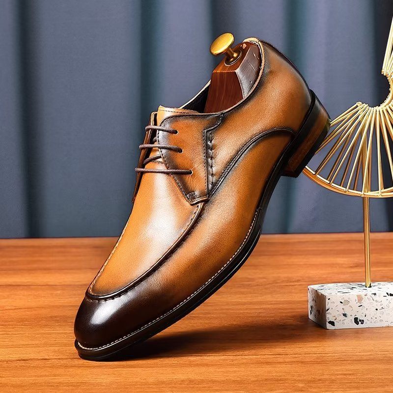 Sapatos Formais Masculinos Derby Elegantes - Café