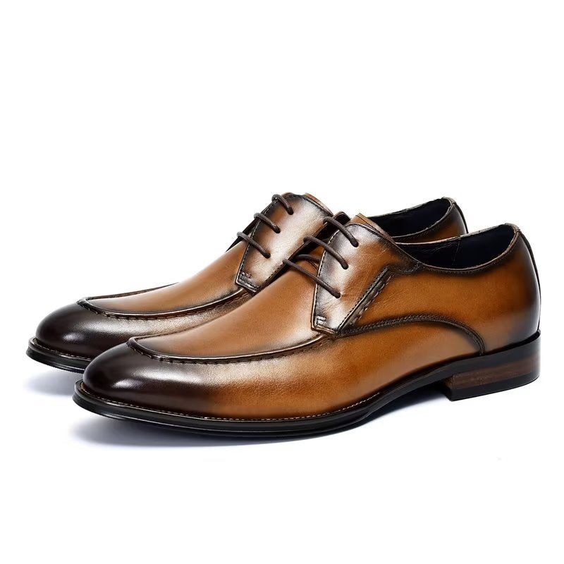 Sapatos Formais Masculinos Derby Elegantes - Café