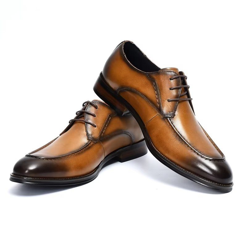 Sapatos Formais Masculinos Derby Elegantes - Café