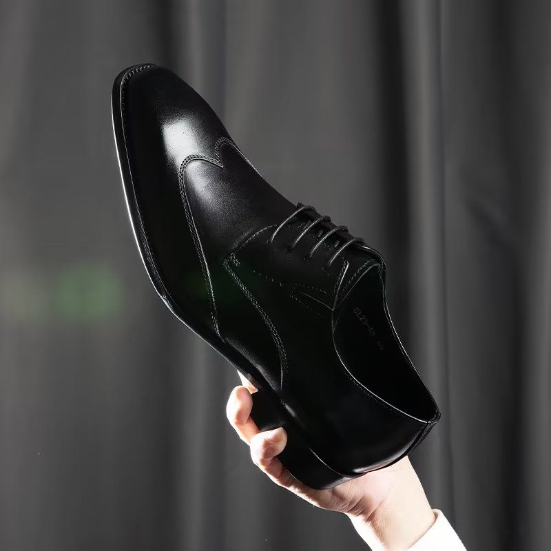 Sapatos Formais Masculinos Derby Elegantes - Preto