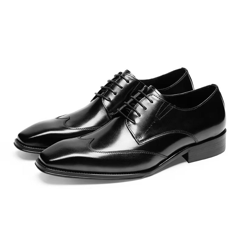 Sapatos Formais Masculinos Derby Elegantes - Preto