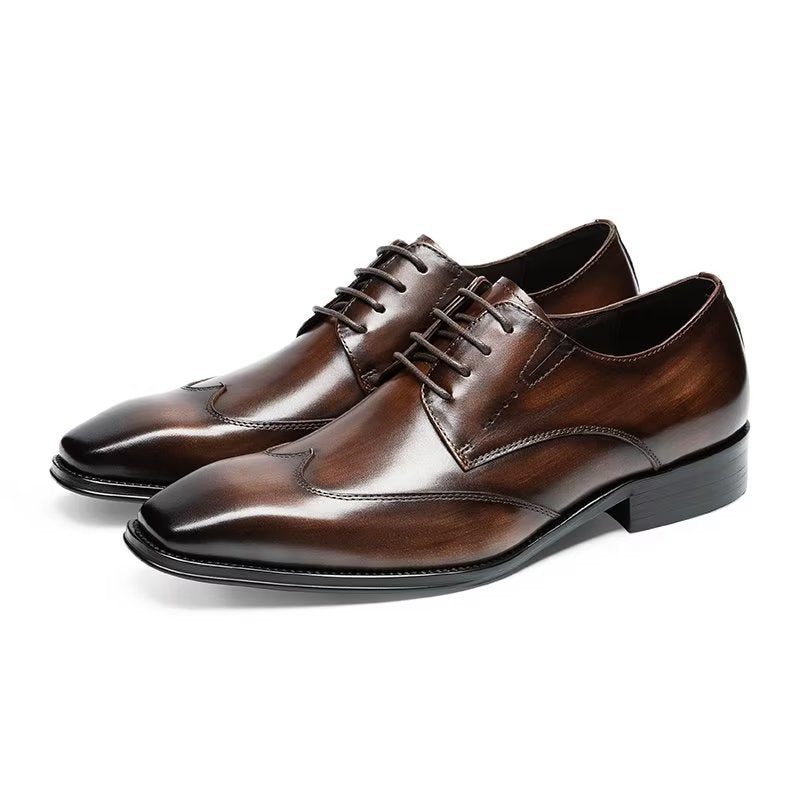 Sapatos Formais Masculinos Derby Elegantes - Café