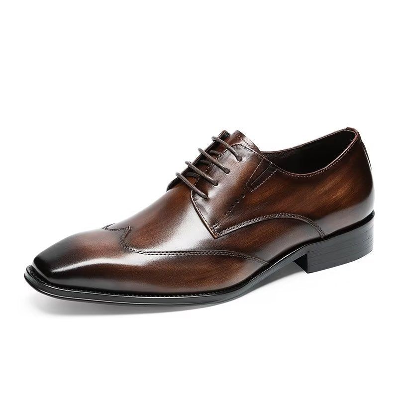 Sapatos Formais Masculinos Derby Elegantes - Café