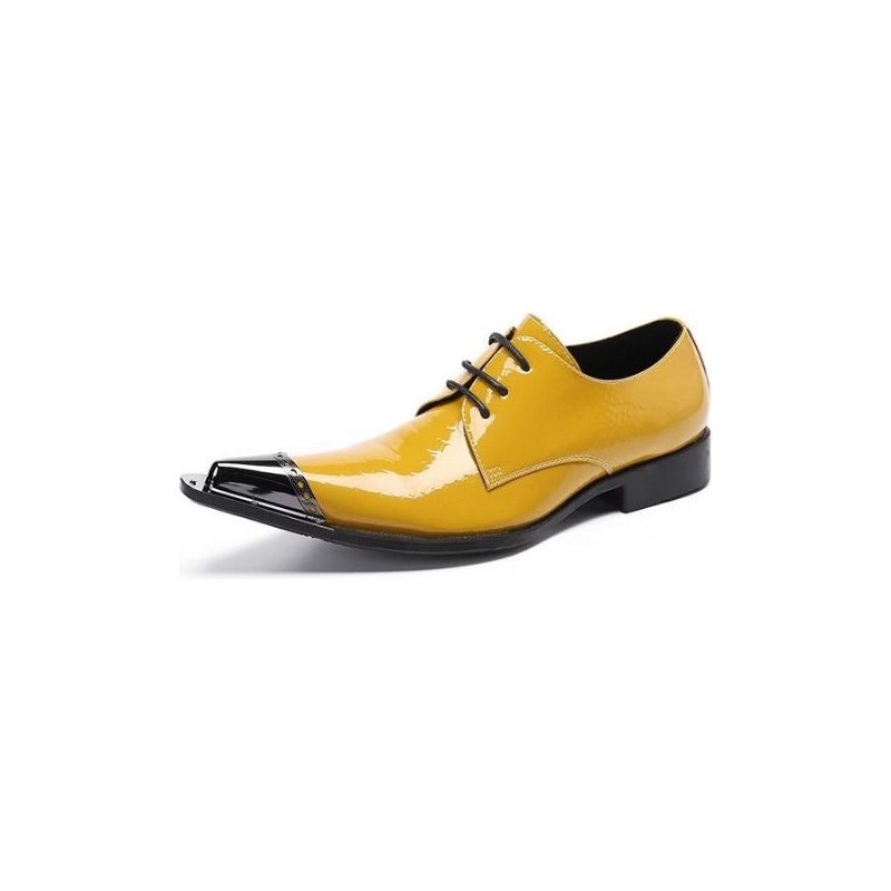 Sapatos Formais Masculinos Derby Requintados - Amarelo