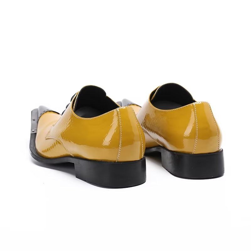 Sapatos Formais Masculinos Derby Requintados - Amarelo