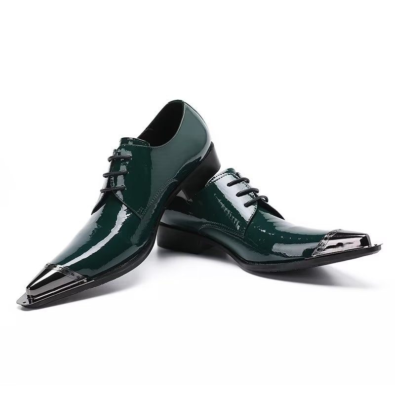 Sapatos Formais Masculinos Derby Requintados - Verde