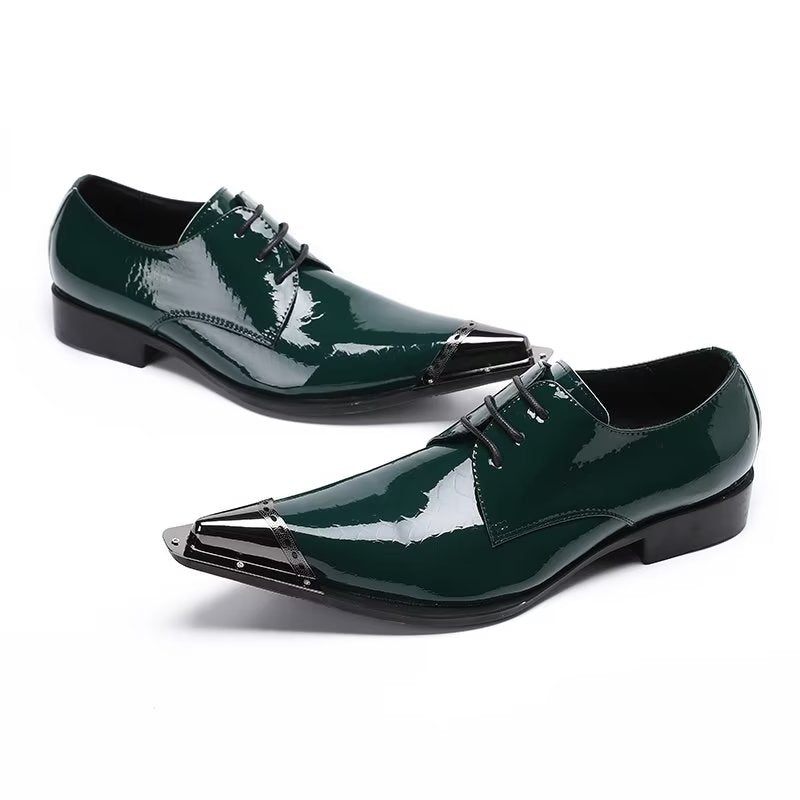 Sapatos Formais Masculinos Derby Requintados - Verde