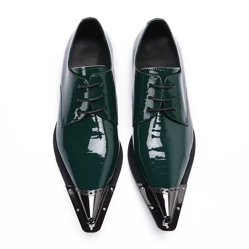 Sapatos Formais Masculinos Derby Requintados - Verde