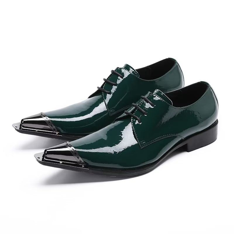 Sapatos Formais Masculinos Derby Requintados - Verde