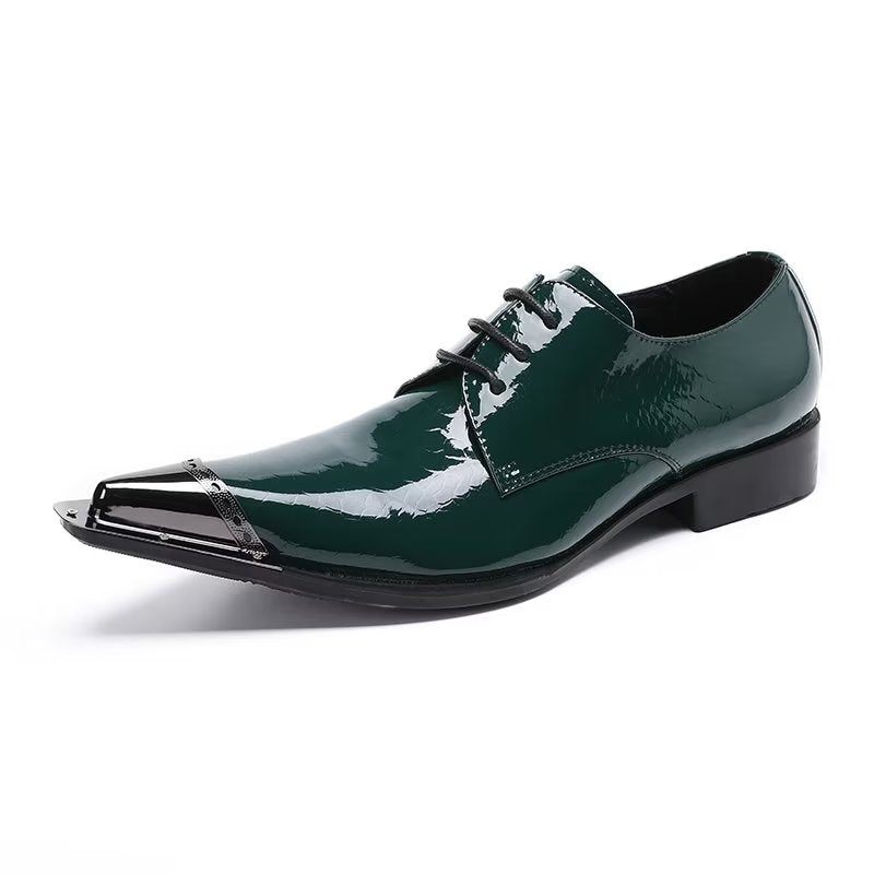 Sapatos Formais Masculinos Derby Requintados - Verde