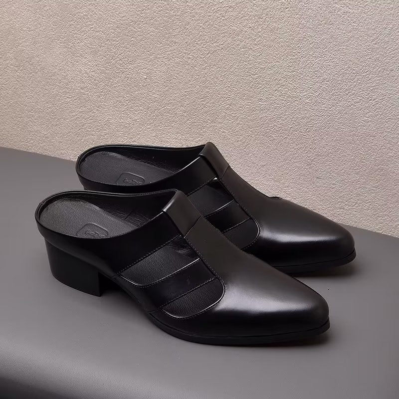 Sapatos Formais Masculinos Deslizantes Em Sociais - Preto